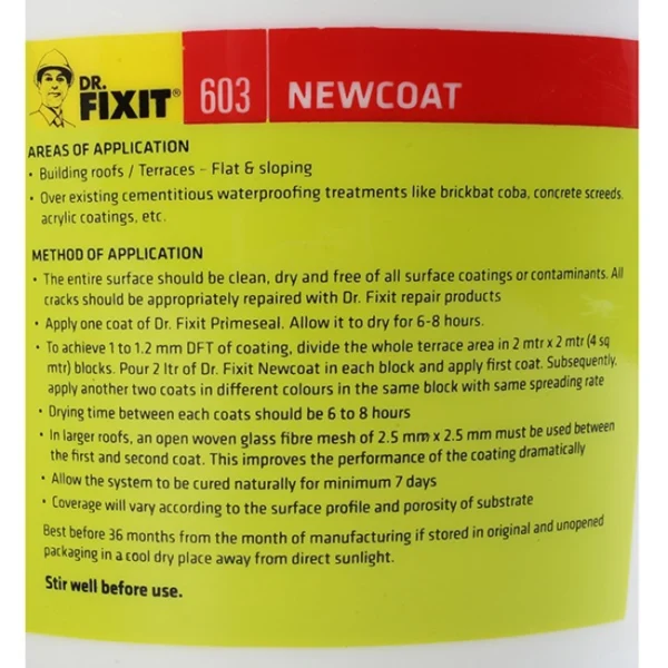 DR. FIXIT NEW COAT WHITE 4LTR Urban Builders